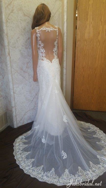 sheer back wedding dress